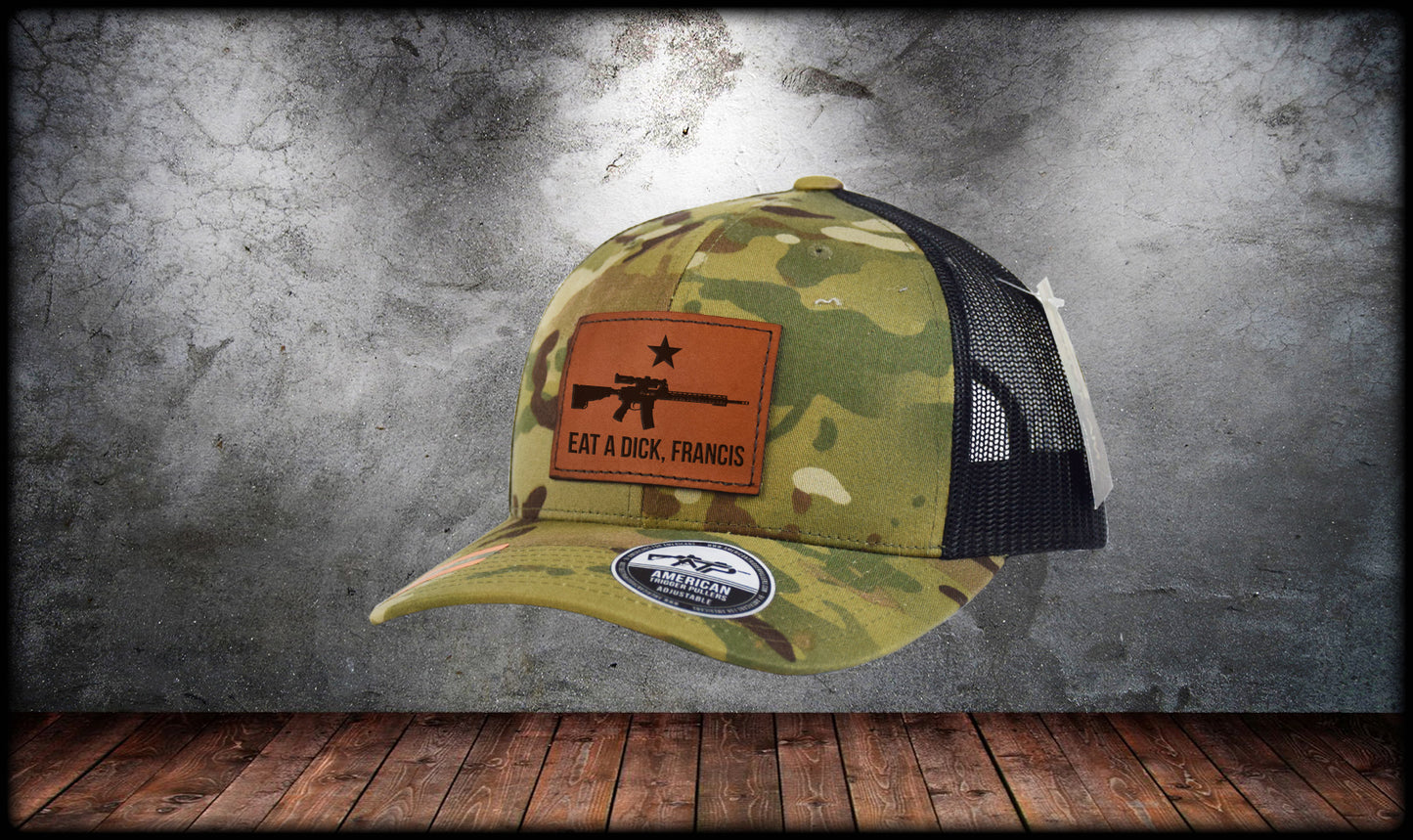 Eat A Dick Francis Leather Snap Back