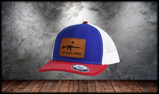 Eat A Dick Francis Leather Snap Back