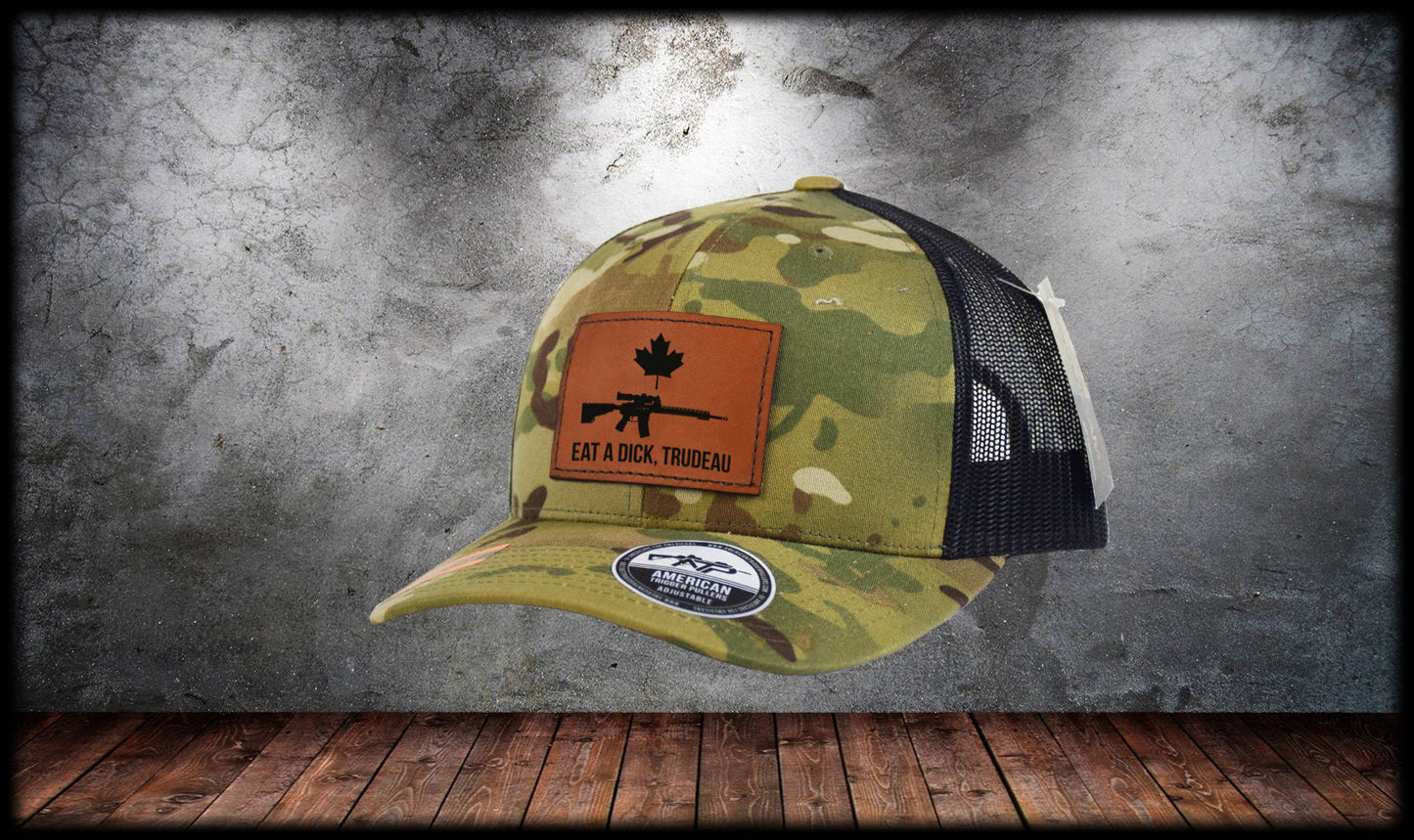 Eat it Trudeau Leather Snap Back