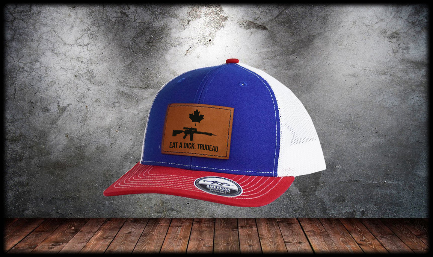 Eat it Trudeau Leather Snap Back
